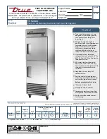 True TS-23-2 Specifications preview