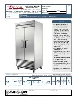 Preview for 1 page of True TS-35 Specifications