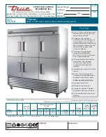 Preview for 1 page of True TS-72-6 Specifications