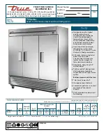 Preview for 1 page of True TS-72 Specifications