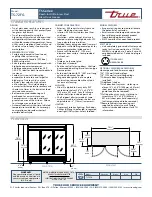 Предварительный просмотр 2 страницы True TS-72FG Specifications