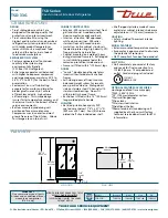 Предварительный просмотр 2 страницы True TSD-33G Specifications