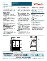 Предварительный просмотр 2 страницы True TSID-36-4 Specification Sheet