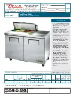 True TSSU-48-8 Specification Sheet preview