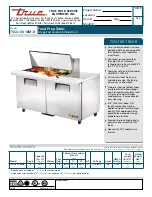 True TSSU-60-18M-B Specification Sheet preview