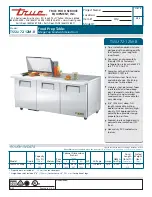 Preview for 1 page of True TSSU-72-12M-B Specification Sheet