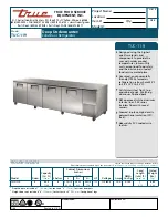 True TUC-119 Specification Sheet предпросмотр