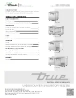 Предварительный просмотр 1 страницы True TUC-27F Installation Manual