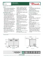 Предварительный просмотр 2 страницы True TUC-48 Specifications