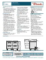 Предварительный просмотр 2 страницы True TUC-48D-4 Specifications