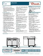 Предварительный просмотр 2 страницы True TUC-48F Specifications