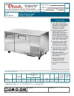 True TUC-60-32 Specifications preview