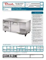 True TUC-67D-2 Specifications preview