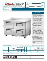 True TWT-48D-4 Specifications preview