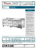 True TWT-93D-6 Specifications preview