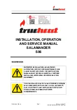 Trueheat Salamander S86 Installation, Operation And Service Manual предпросмотр