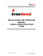 Preview for 1 page of Trueheat TCO85 Installation And Operation Manual