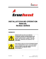 Preview for 1 page of Trueheat Trueheat Range Series Installation And Operation Manual