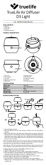 Предварительный просмотр 1 страницы TrueLife D3 Light User Manual