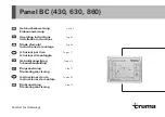 Preview for 1 page of Truma Panel BC 430 Operating Instructions Manual