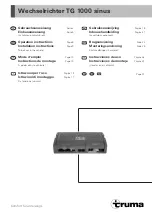 Truma TG 1000 sinus Operation And Installation Instructions Manual предпросмотр