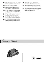 Preview for 87 page of Trumatic E 2400 Operating Instructions And Installation