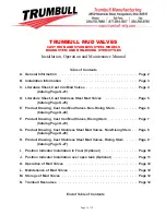 Preview for 1 page of Trumbull 1367-1349 Installation, Operation And Maintenance Manual