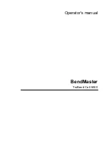 Trumpf BendMaster 150 Operator'S Manual предпросмотр