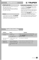 Preview for 9 page of Truper 101525 Manual