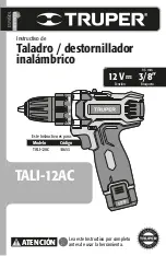 Предварительный просмотр 1 страницы Truper TALI-12AC Manual