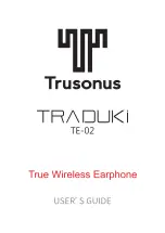 Предварительный просмотр 1 страницы Trusonus TE-02 User Manual