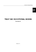 Trust 56K V92 External Modem User Manual preview