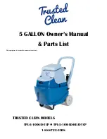 Trusted Clean TPL-5-100-UD-Heat-TCP Owner'S Manual And Parts List preview