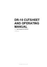 TruSteel DR-10 Cutsheet And Operating Manual preview