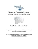 Preview for 1 page of TruWater RO5000 Installation & Service Manual