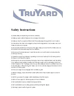 Preview for 2 page of TruYard GE22 Safety And Operating Instructions Manual