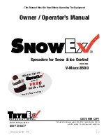 Preview for 1 page of Trynex International SnowEx V-Maxx 8500 Manual