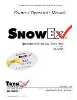 Предварительный просмотр 1 страницы Trynex SnowEx SP-9500 Owner'S/Operator'S Manual