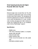 TS-market EDIC-mini Tiny A45 Short Operating Instructions preview