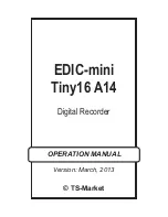 TS-market EDIC-mini Tiny16 A14 Operation Manual preview