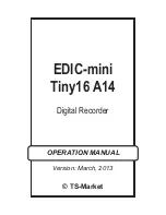 Предварительный просмотр 1 страницы TS-market EDIC-mini Tiny16 A14 Operation Manual