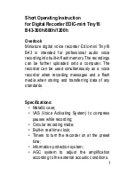 Preview for 1 page of TS-market EDIC-mini Tiny16 B43 Short Operating Instructions