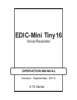 TS-market EDIC-Mini Tiny16 Operation Manual preview