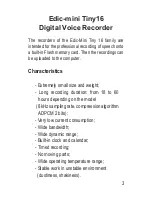 Preview for 3 page of TS-market Edic-mini Tyny16 Operation Manual