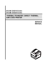 Предварительный просмотр 1 страницы TSC DA210 Series Service Manual