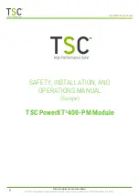 Предварительный просмотр 1 страницы TSC PowerXT 400-PM Safety, Installation, And Operation Manual