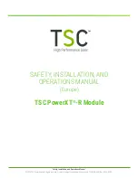 TSC PowerXT R Series Safety, Installation, And Operation Manual preview