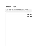 TSC TDP-643R Plus series Service Manual preview