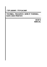 TSC TTP-245HR User Manual preview