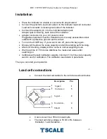 Предварительный просмотр 7 страницы TScale BW Series Technical Manual